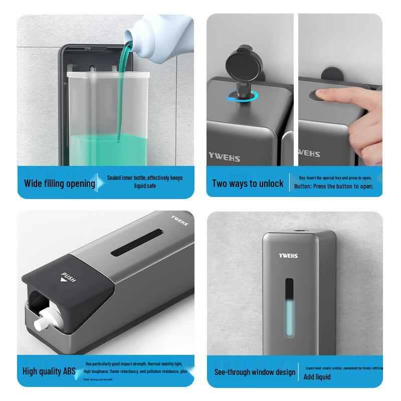YWEHS Wall-Mounted Soap Dispenser