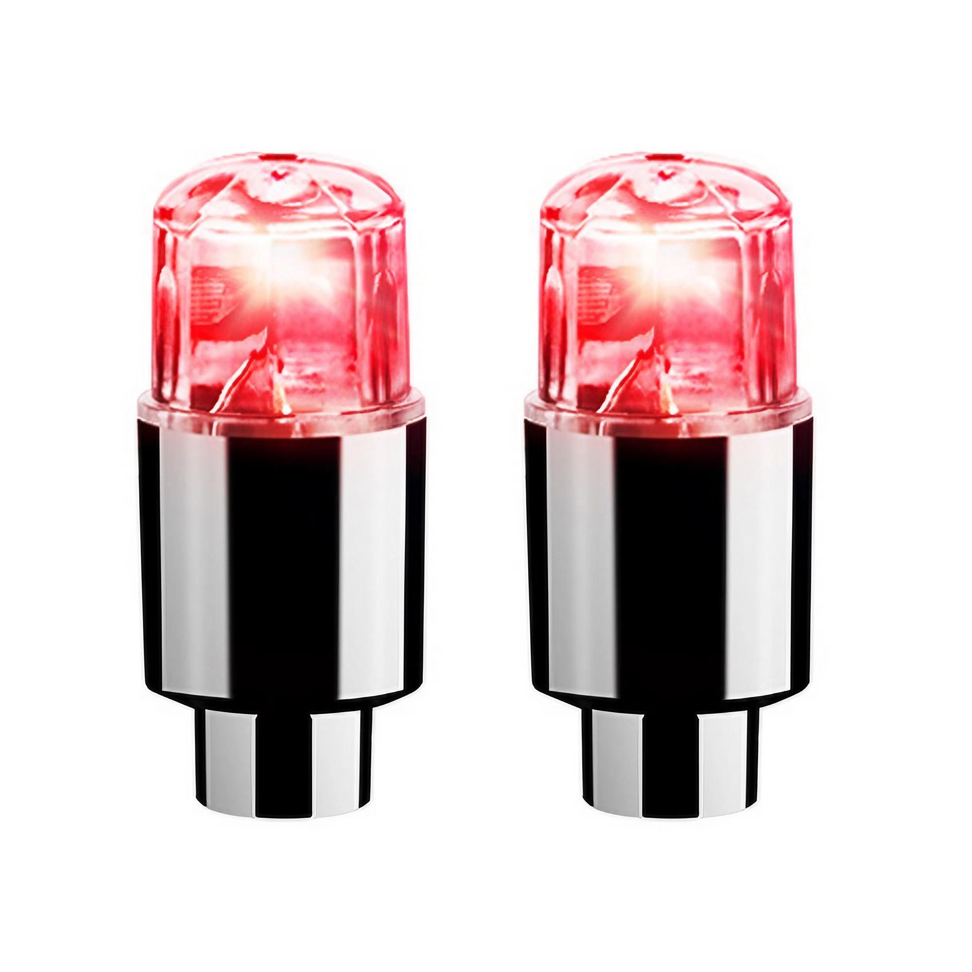 

2Pcs Colorful Car Tire Valve Caps LED Car Motorcycle Cycling Wheel Lantern Spokes Hub Tyre Lamp Wheel Caps Auto Tyre Accessories красный