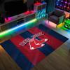 Boston Red Sox Design Crystal Velvet Carpet Cozy Non?Slip Printed Rug For Bedroom Living Room Entrance