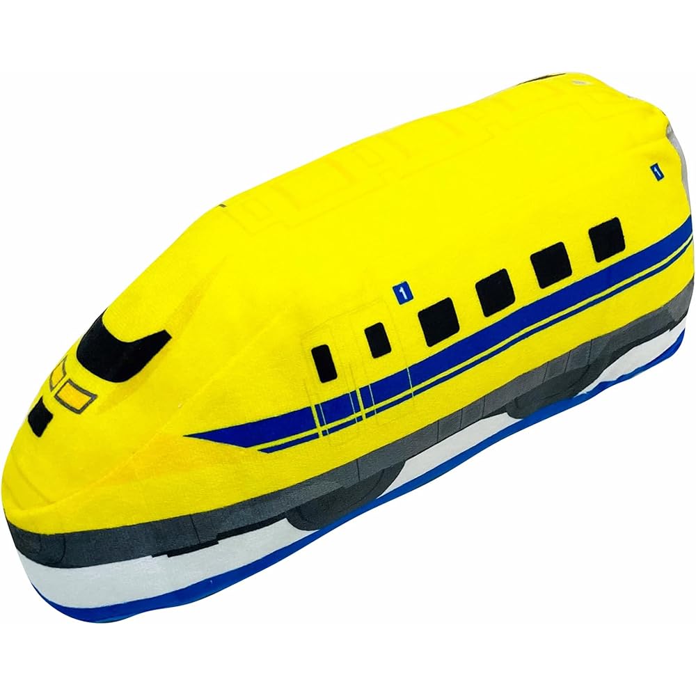 MORIPiLO Doctor Yellow Shinkansen Plush Cushion Microfiber Material 31x13x13cm Character Pillow