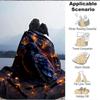 1pc Raven Feather Ornament Blanket Lightweight Flannel Blanket Throw Blanket For Sofa, Bed, Travel, Camping, Livingroom, Couch, Chair, And Bed yy25090