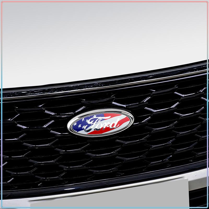 Auto Auto Heckklappe Emblem Aufkleber 11,5x4,5cm Passend für Ford Ranger Escape Mondeo Fusion Fiesta Kuga Edge Focus Mustang Emblem Logo Zubehör
