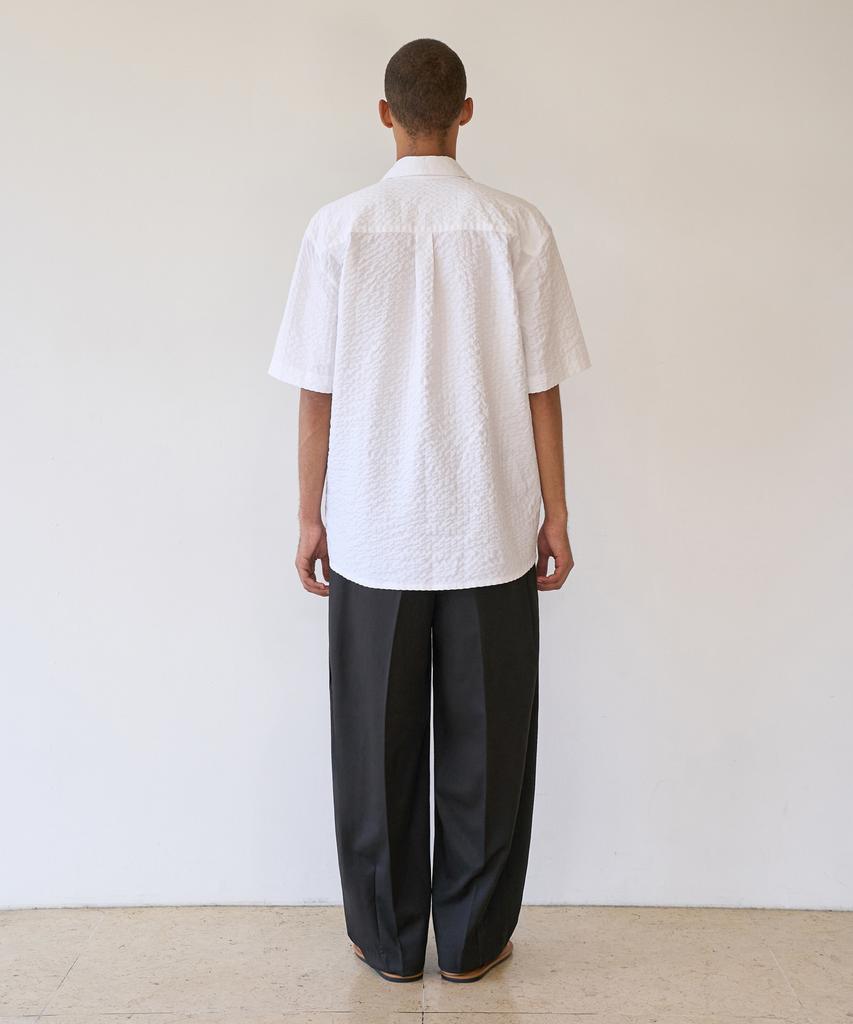 TRIP LE SENS Air Wave Seersucker Half Shirt_White