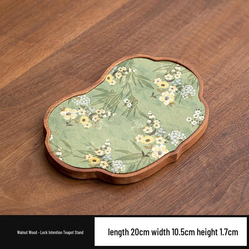 Подставка для чайника и поднос-подставка из орехового дерева