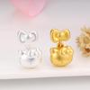 Sterling Silver Hello Kitty Pendant Charm with 999 Fine Silver Bow and Beaded Cartoon Cat Design