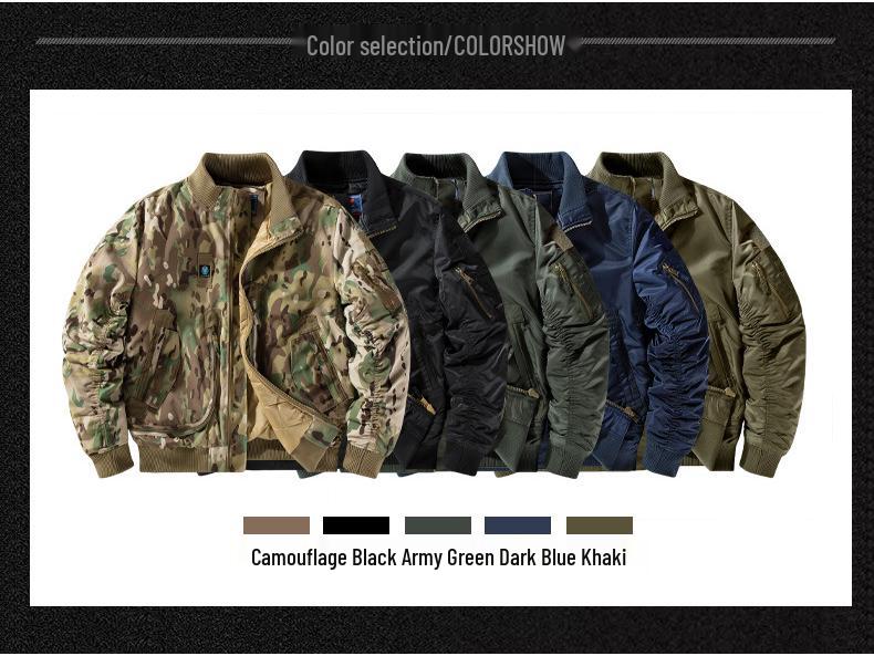 Herfst Winter Tactische Bomberjack met Opstaande Kraag – Geïnspireerd op Luchtmacht Piloten Baseball Uniform