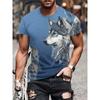 Modisches bedrucktes lockeres Kurzarm-Oberteil mit Rundhalsausschnitt, lässige T-Shirts für Herren