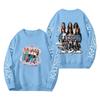 Women's Fashion Long Sleeve Print Round Neck Loose Pullover Sweater Top