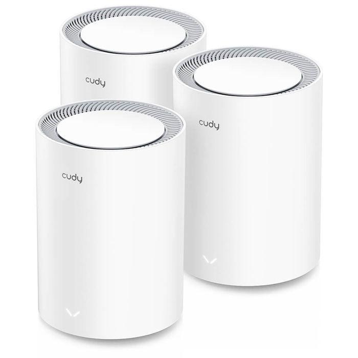 CUDY Mesh Solution M3000 3-pk AX3000 Gigabit Wi-Fi 6 2,5G Blanc