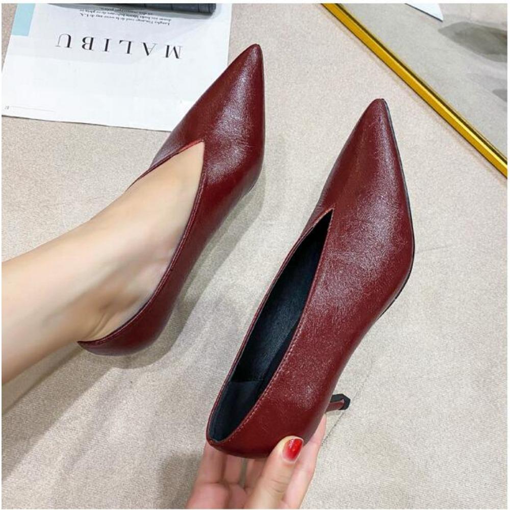 

Сандалии Роскошный Бренд Сексуальные Туфли-лодочки Элегантные Массивные на Высоком Каблуке Сексуальные с Острым Носком Вечерние Женские Туфли V-образный Вырез 40