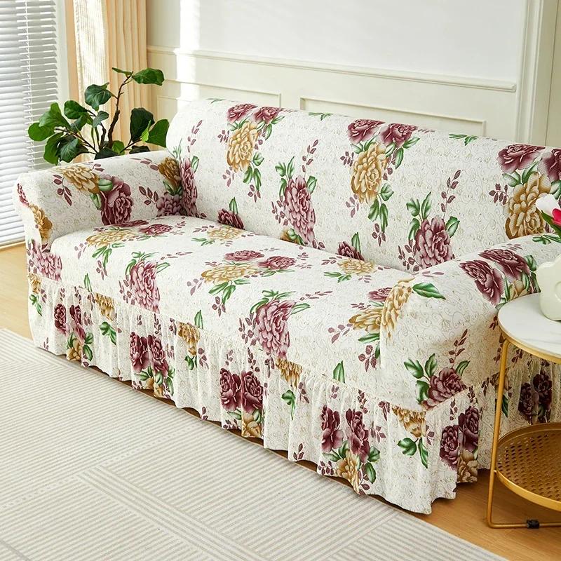 Geometric Sofa Cover for Living Room Adjustable Couch Cover Corner L Shape Stretch Sofa Slipcover Combination Chaise Home Decor