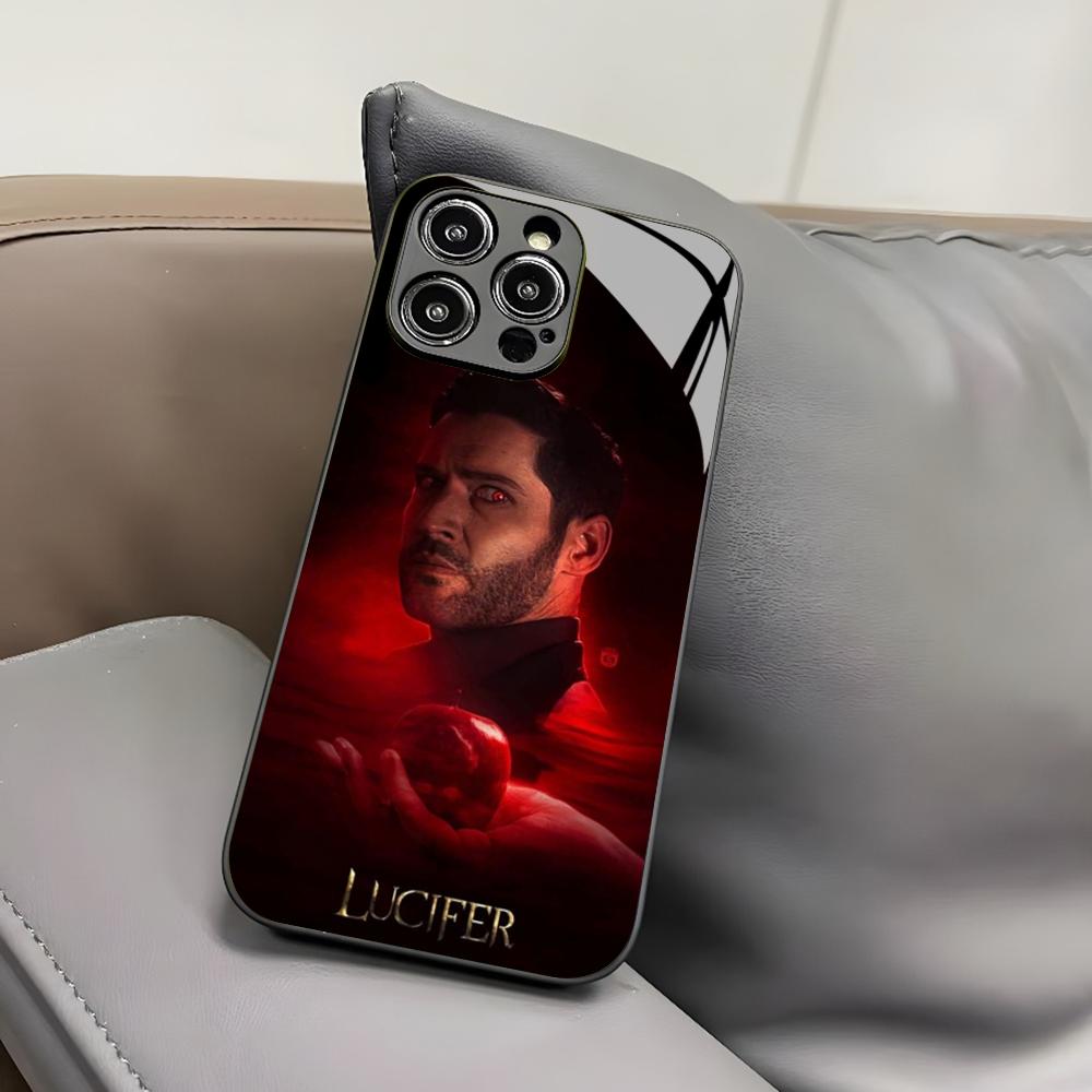 Lucifer Serie TV Phone Case for Iphone 17 Air 16 15 14 12 11 13 Pro Max Mini X Xr Xs Puls Black Glass Cover