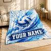 Volleyball Splash Coral Fleece Blanket Game Day Energy