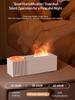 Flame Air Diffuser Humidifier with Ocean Wave Projector Cool Mist Humidifier Aroma Diffuser for Home Decor/Relaxation/Gift