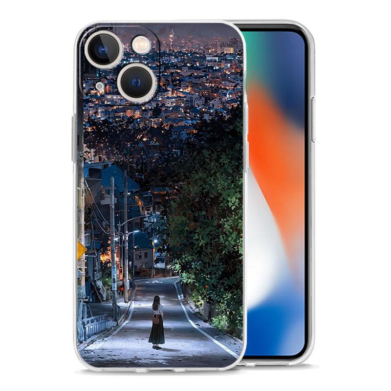 Phone Case For iPhone 17 Cases iPhone Air 16 15 12 13 14 Pro Max 7 8 Plus 16Pro iPhone11 Cover Landscape Japan Scenery