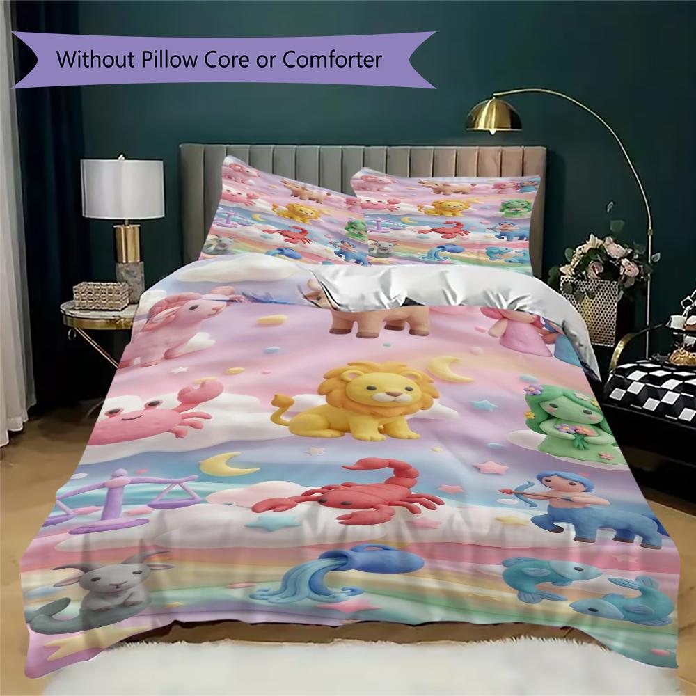 Sternbilder Muster Bettwäsche Steppset Steppdecke Kissenbezug Heimdekoration Geburtstagsgeschenk (1 Bettbezug + 2 Kissenbezüge (ohne Füllung))150