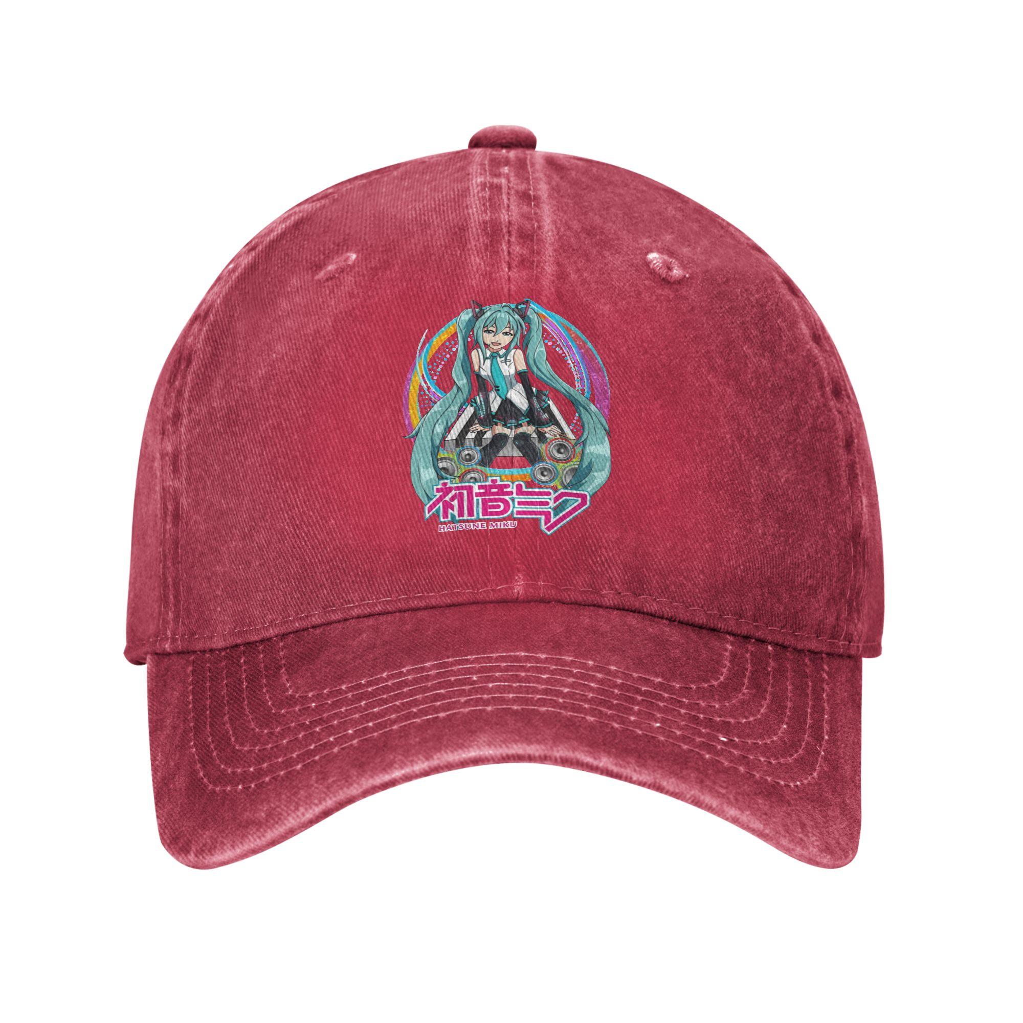 

Hatsunes Mikus Singer Anime Baseball Caps Vintage Distressed Cotton Unisex Women Outdoor Running Golf Unstructured Soft Hats Cap One Size