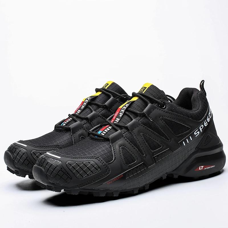 Men's Waterproof Hiking Shoes Outdoor Training Shoes Lace Up Anti Slip Climbing Shoes Wear-resistant Hunting Climbing Sneakers