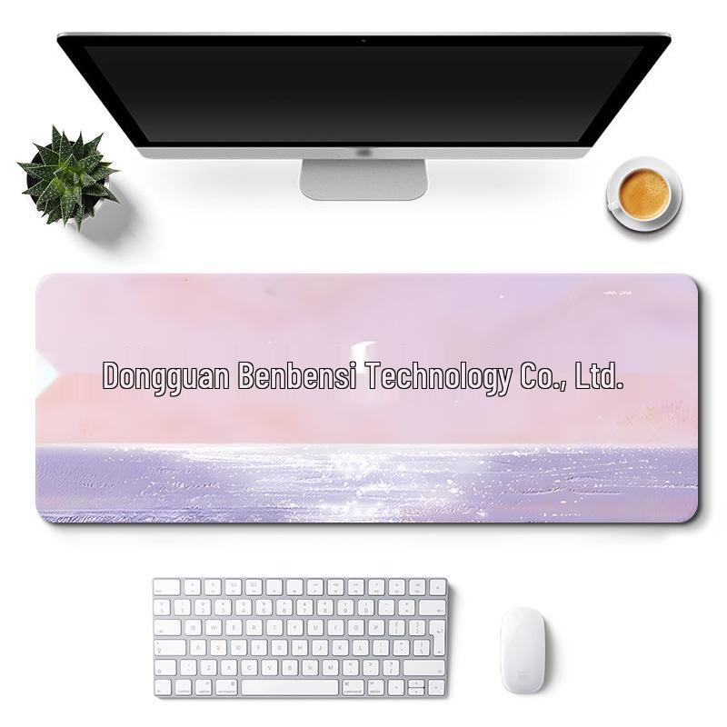 Extra Large Custom Girl's Cute Office Desk Mat - Non-Slip Landscape Style Mouse Pad