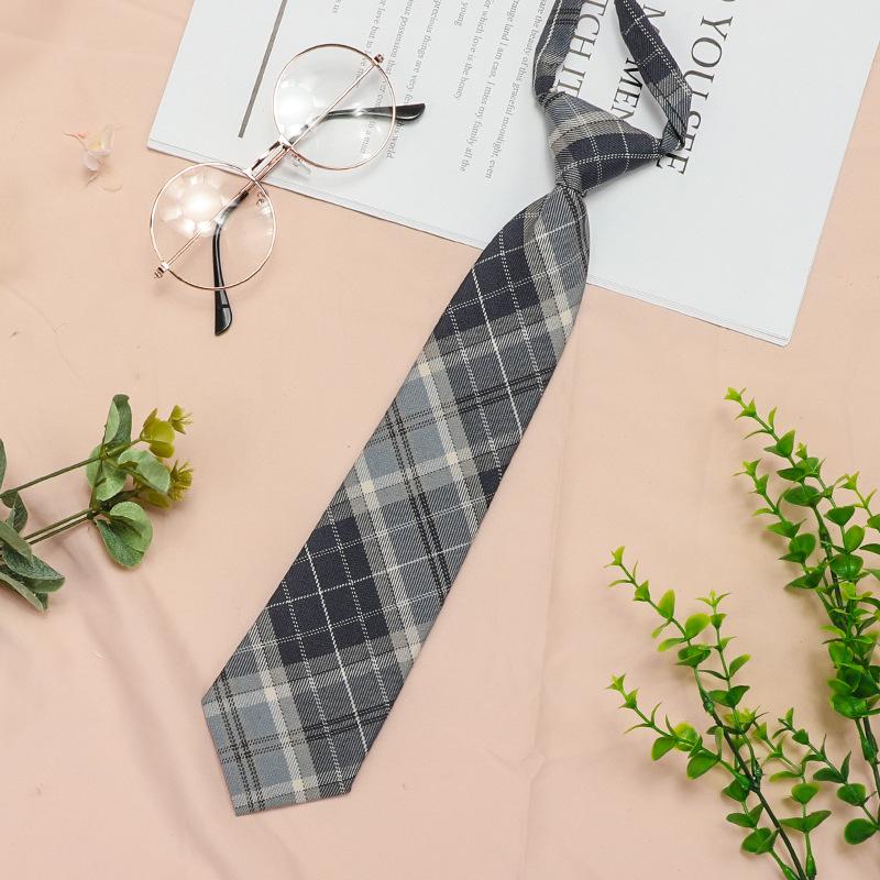 Japanese Plaid Black Bow Tie Collar Rope Women'S Necktie College Wind Streamer Jk Bow Shirt Ins Sailor Suit