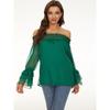 2022 New One Word Neck Casual Long Sleeve Chiffon Shirt Top