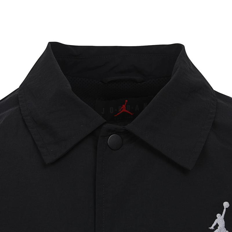 Jordan 23 Logo Polo Collar Single-Breasted Long Sleeve Jacket Men jackets Black HF9354-010