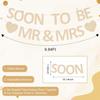 Mr & Mrs Banner Pre-strung Soon To Be Mr and Mrs Sign Glitter Engagement Banner for Bridal Shower Wedding Engagement Bachelorette Party Decorations