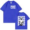 Rapper P-Posts M-Malones Graphic TShirts Men's Hip Hop Fashion Short Sleeve T-shirt Retro Gothic Clothing Unisex Cotton Tees
