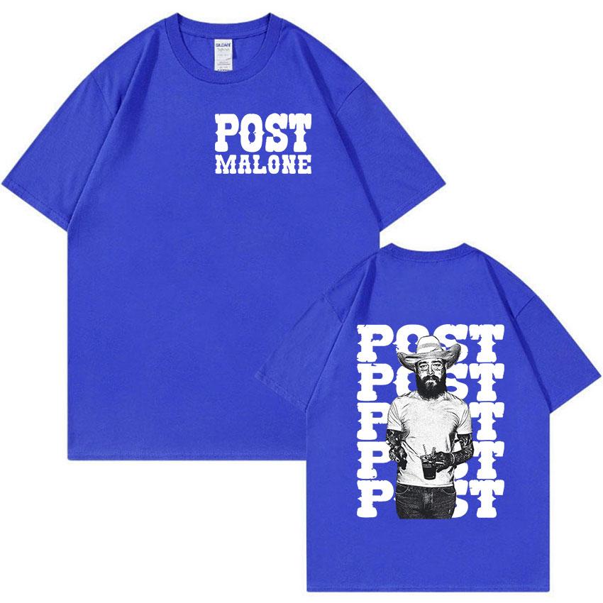 Rapper P-Posts M-Malones Graphic TShirts Men's Hip Hop Fashion Short Sleeve T-shirt Retro Gothic Clothing Unisex Cotton Tees