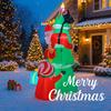 6.8FT LED Lit Inflatable Xmas Yard Decor Christmas Tree with Santa Elf Penguin Christmas Supplies Home Decor Ornaments Toy Gifts
