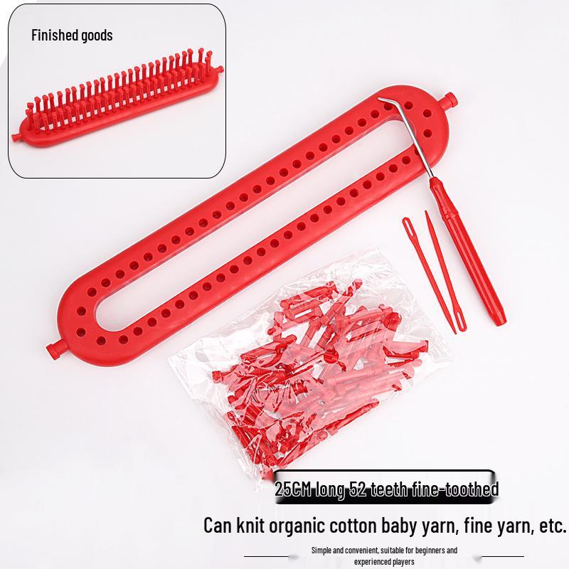 

Шарф и шапка из шерсти ручной работы, вязальная машина для DIY - набор инструментов для вязания для ленивого человека