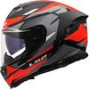 LS2 FF818 Dual Visor Full Face Motorcycle Helmet with Anti-Fog and Large Spoiler for Men & Women, All-Season, Racing Design.
