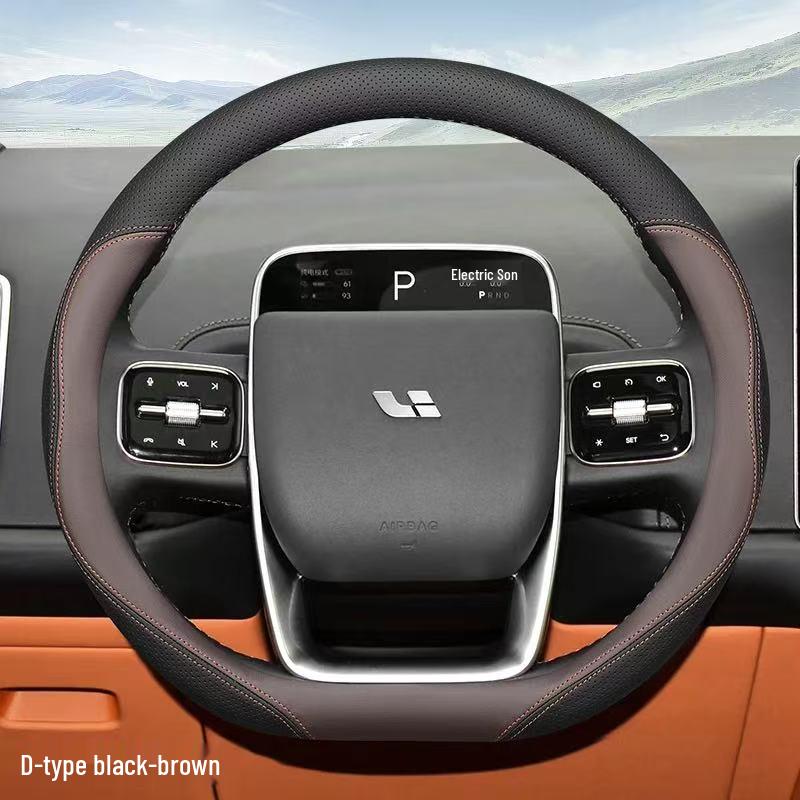 Ideal L6-L9 Steering Wheel Cover: Anti-Slip, Lightweight Nappa Leather, All-Season.