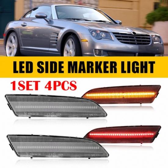 2-8PC Front Rear Bumper Signal Side Marker Light For 04-08 Chrysler Crossfire EA