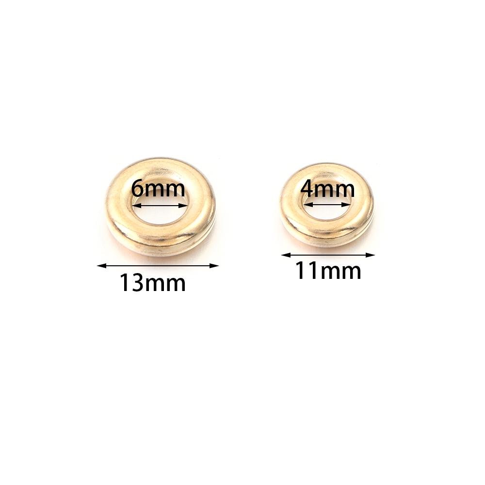 50-100pcs/lot 4/6mm CCB Spacer Beads Round Ring Beads Big Hole Loose Beads For Jewelry Making DIY Necklace Bracelet Accessories