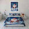 Santa Claus Winter Wonderland Bedding Duvet Cover Set Duvet Cover Pillowcases  (1*Duvet Cover 2*Pillowcases, without duvet insert)