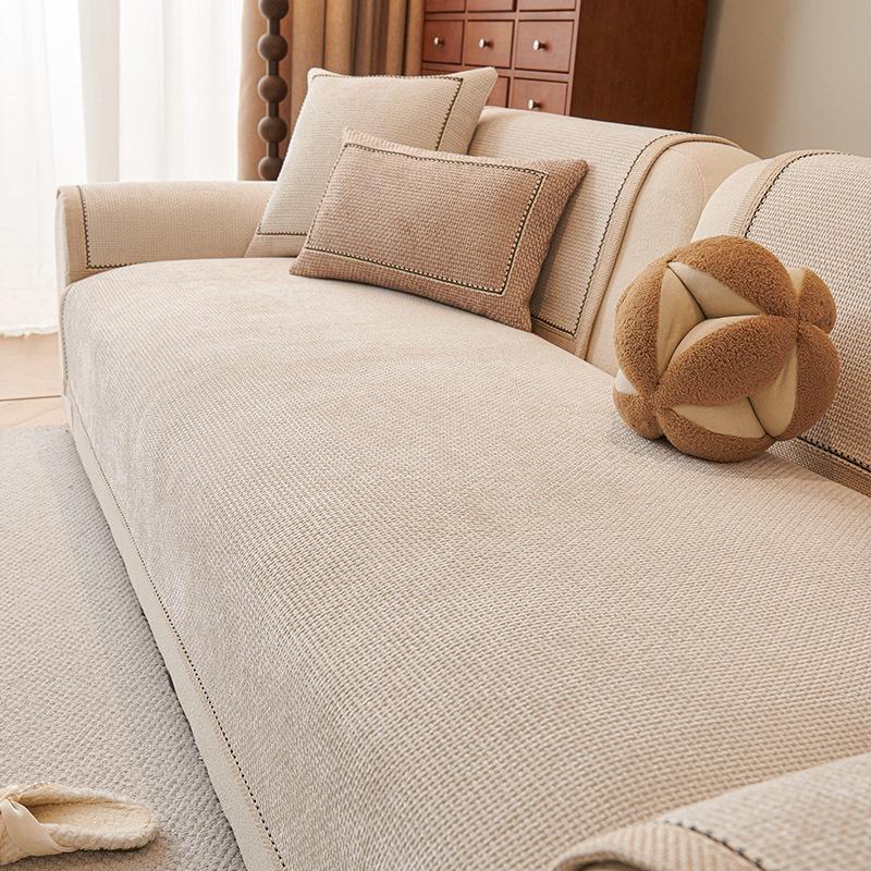 2025 French High-End Chenille Sofa Cushion: All-Season Non-Slip Seat and Sofa Cover