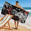 Name Custom Gaga Poster Print Beach Towel, Large Soft Quick Dry Towel for Beach Camping Swimming