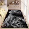 Playful curious gray cat carpet Yoga living room room decor children's crawling mat doormat area rug games mat