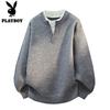 Men's Layered Look Henley Sweater