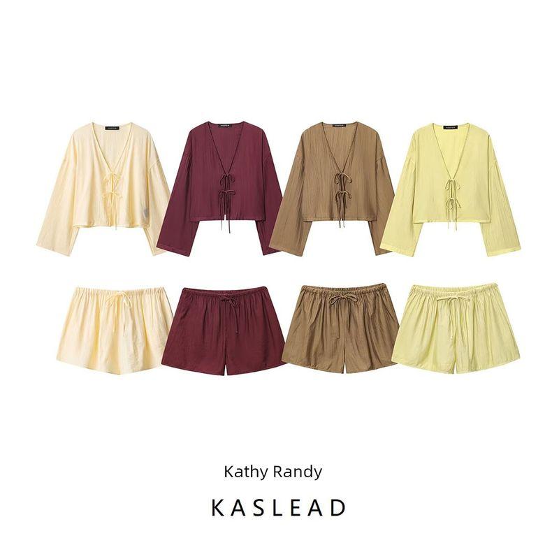 Kaslead New Arrival Women's Clothing Fashion Style Fashion Wrinkle Effect Coat Shorts 5427733 1255451