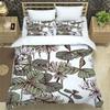 Fiori Tucano Re Regina Copripiumino Donna Vintage Floreale Set Biancheria da Letto Blu Pianta Copripiumino 2/3pz Poliestere Coperta Trapuntata