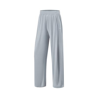 Li Ning Fitness Series Solid Color Simple Soft Versatile Casual Pants Women Bottoms AKYV186-2