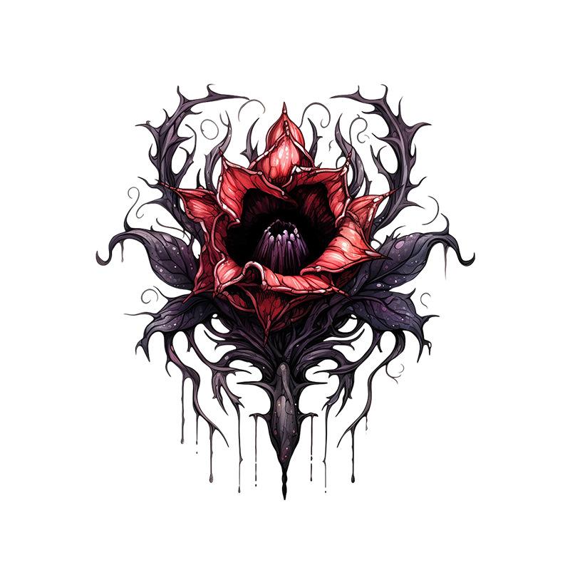 

Злая Жующая Цветок Наклейки на Стену Хэллоуин Декор Виниловое Искусство Peel and Stick для Спальни Ванной Комнаты Шкафа Украшение Дома 30x30CM разноцветный