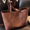 Casual contrasting color large-capacity bag, summer new shoulder bag, advanced texture commuting, foreign style tote bag