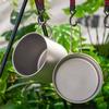Metal Camping Pots Outdoor Cooking Pots with Folding Handle Camping Cookware for Camping Hiking Picnic Travel