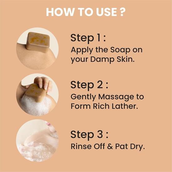 Bendist Export® Hamare Ghar Ka Soaps Sandalwood & Saffron Magic Soaps For Bath (100 Gms Pack Of 4) | Skin Brightening For Men & Women