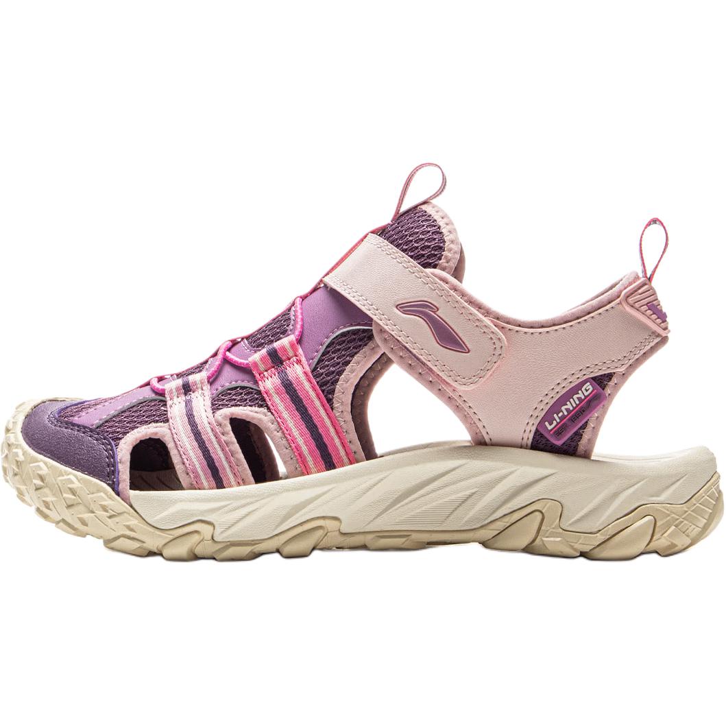 

Li Ning Детские удобные мягкие нескользящие износостойкие сандалии с низким верхом Детские сандалии Фиолетовый YKUV014-2 36