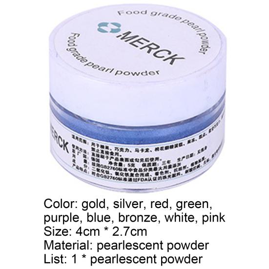1 Bottle Glittering Baking Powder Decorative Multi-Color Fondant Cake Powder for Bakery
