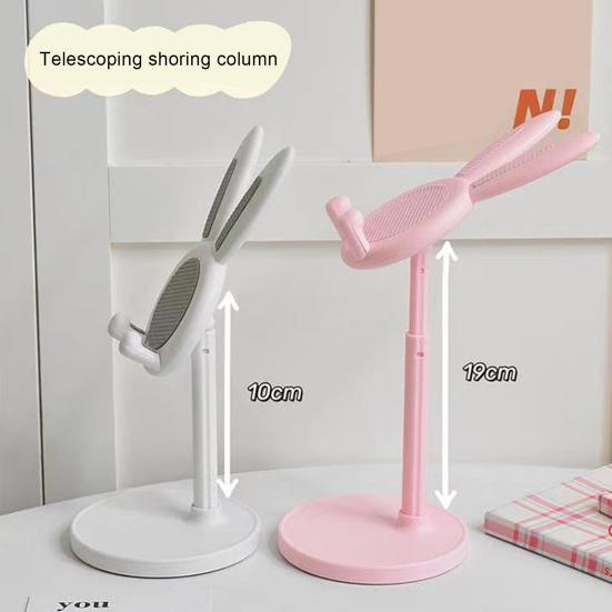 Cartoon Phone Holder Phones Stand for Tablets And Height Adjustable Stable Base Bunny Ear